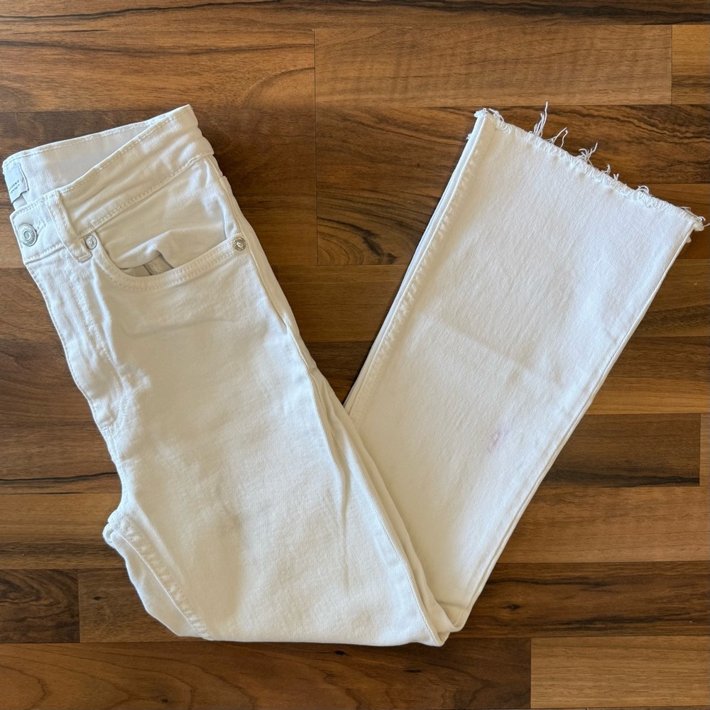 Zara Women's White Ankle Jeans